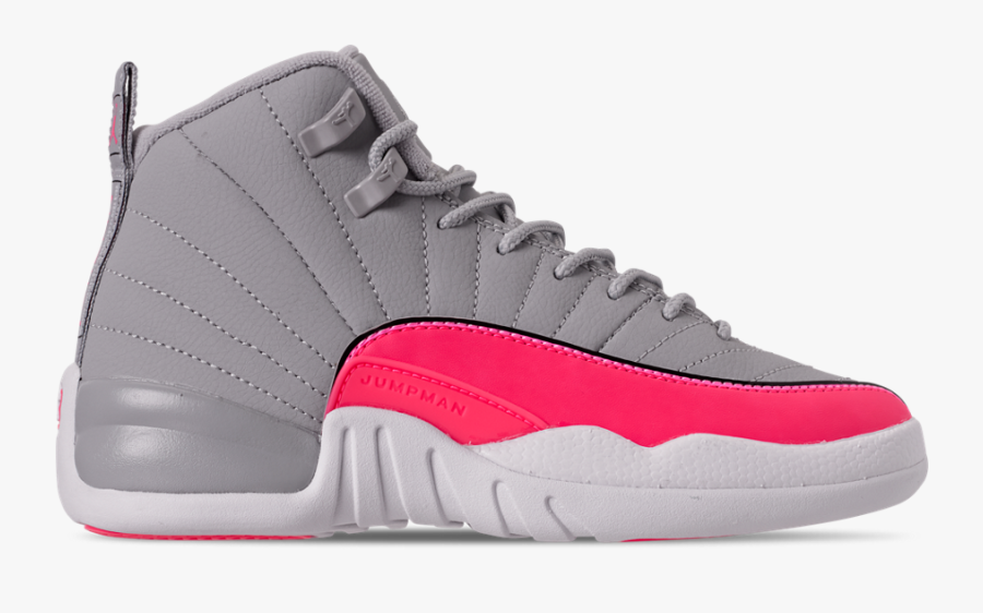 Clip Art Pink And Gray - Racer Pink Jordan 12 , Free Transparent ...