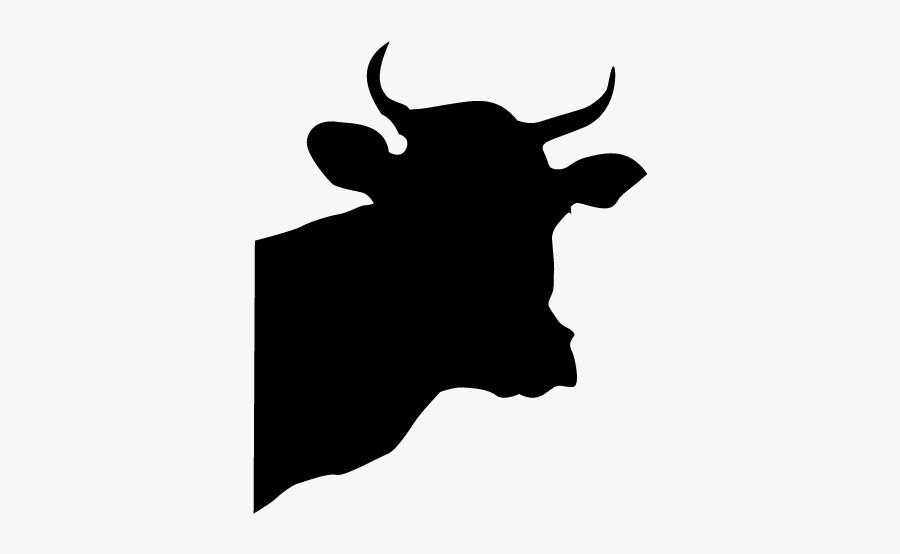 Cattle The Laughing Cow Logo Kiri - Cow Head Silhouette Png, Transparent Clipart