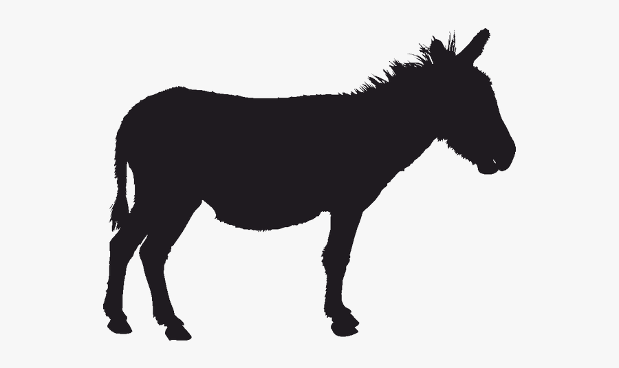 Mule Donkey Silhouette Clip Art - Transparent Donkey Silhouette, Transparent Clipart