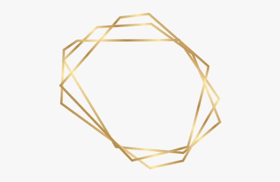 #geometric #frame #border #gold - Gold Geometric Frame Png, Transparent Clipart