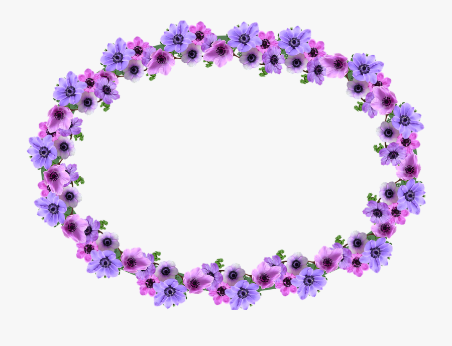 Transparent Pearl Border Png - Transparent Oval Flower Borders, Transparent Clipart