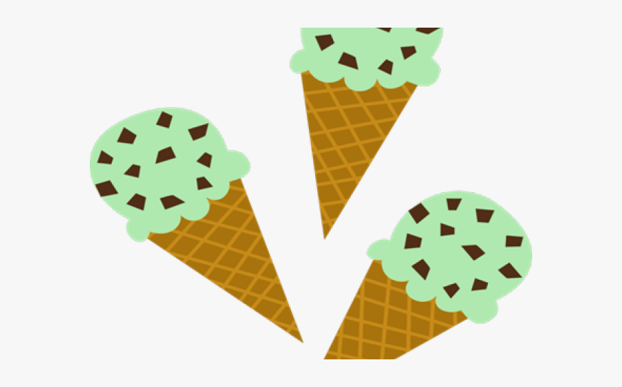 Mint Clipart Chocolate Mint - Mint Chocolate Chip Ice Cream Clipart, Transparent Clipart