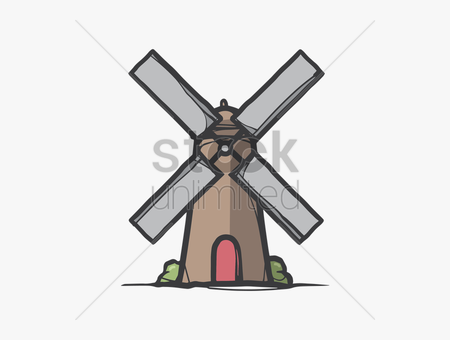 Destroyed For Free Download - Kinderdijk Windmills Cartoon, Transparent Clipart