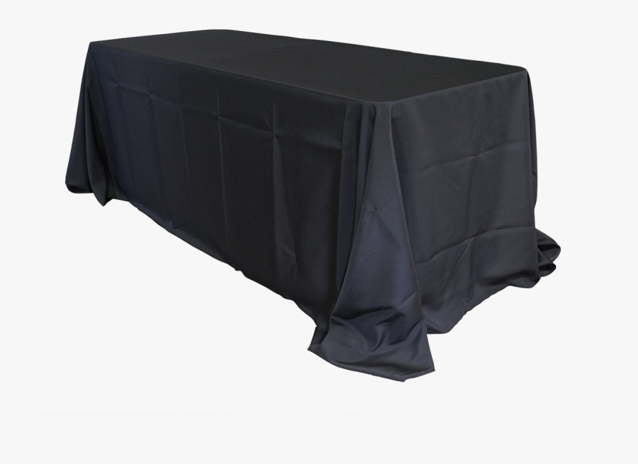 Clip Art Black Fabric Tablecloth - Table With Tablecloth Black Png Transparent, Transparent Clipart