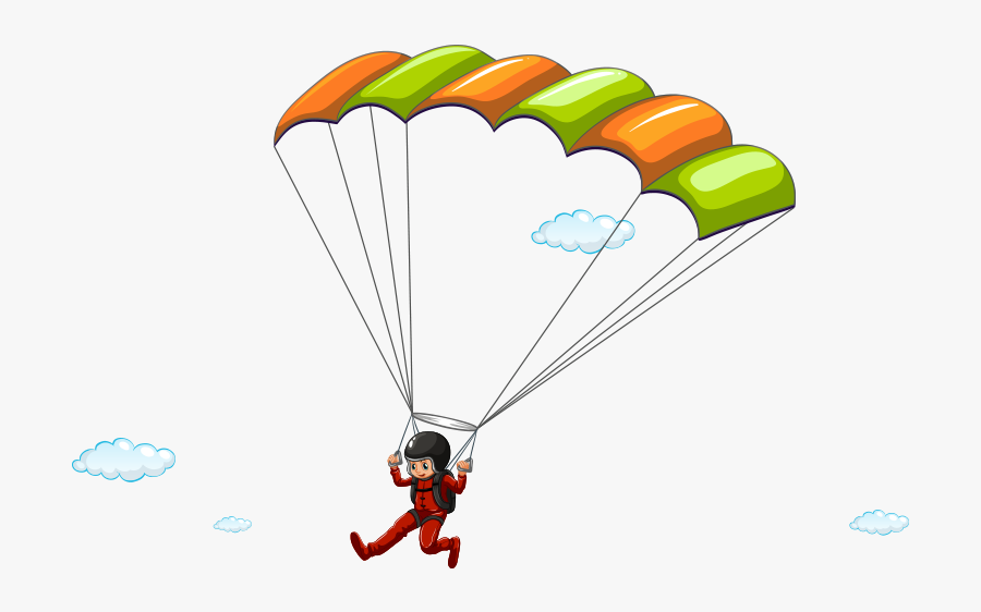 Png Parachute Illustration - Parachute Cartoon Png, Transparent Clipart