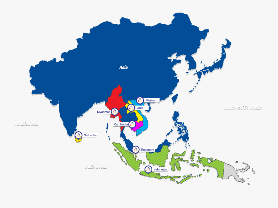 Umg Global Map - South East Asia Map Png, Transparent Clipart