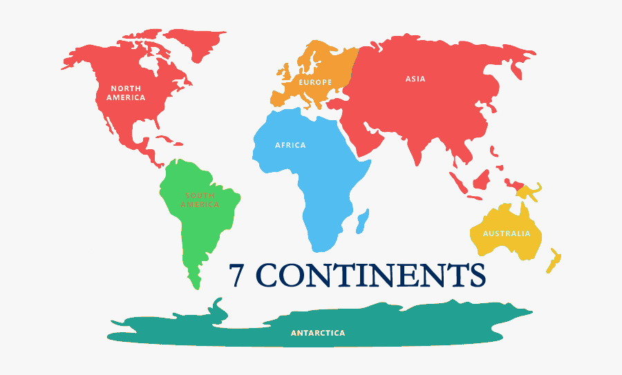 Map Clipart Continent - World Map, Transparent Clipart