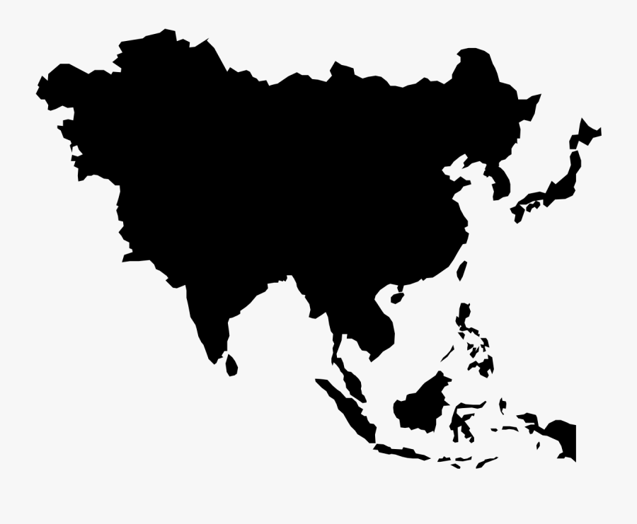 Blank Map Of East Asia Asia Map Silhouette Free Transparent Clipart