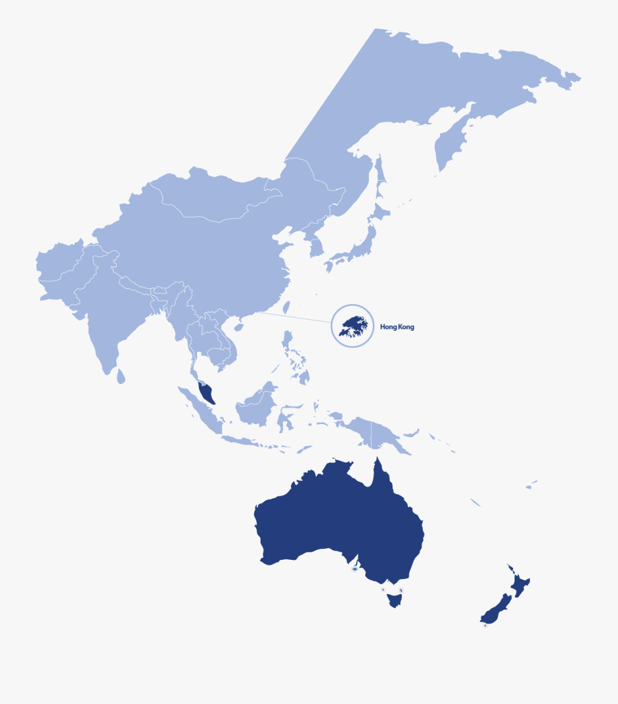 Transparent Map Png Images - Southeast Asia And Western Pacific, Transparent Clipart