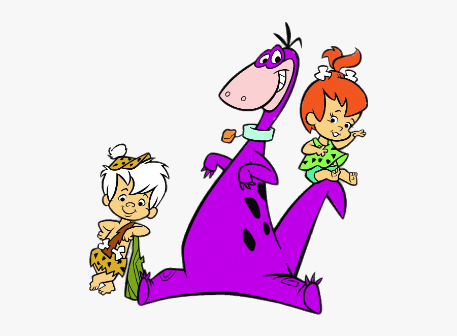 The Flintstones Dino With Bam Bam And Pebbles - Pebbles And Bam Bam And Dino, Transparent Clipart