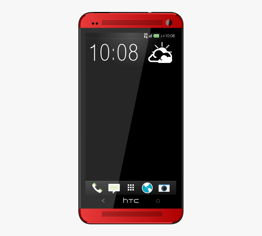 New Htc One Red - Smartphone Htc Png, Transparent Clipart