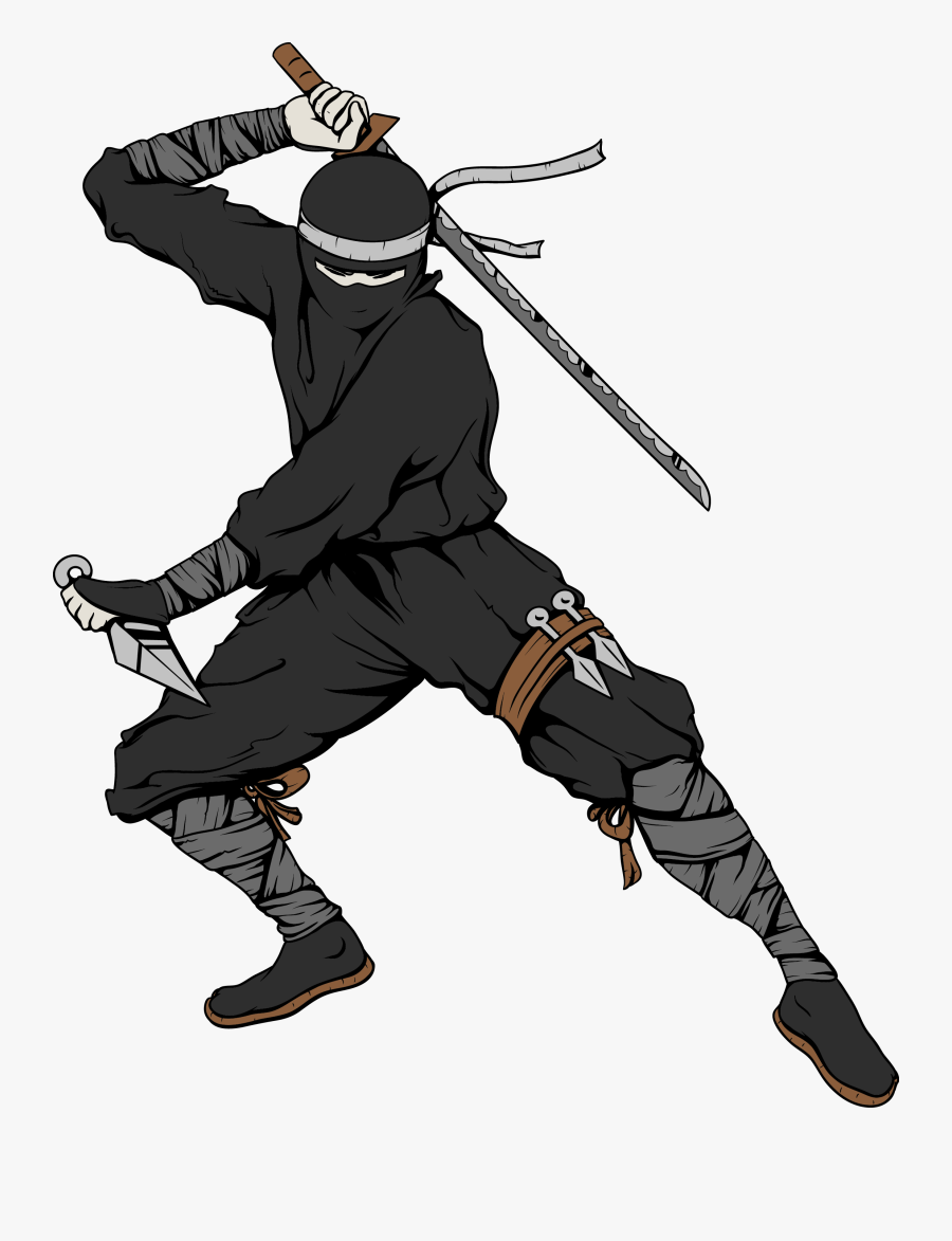 Samurai Clipart Man Japanese - Ninja Martial Art Weapons, Transparent Clipart