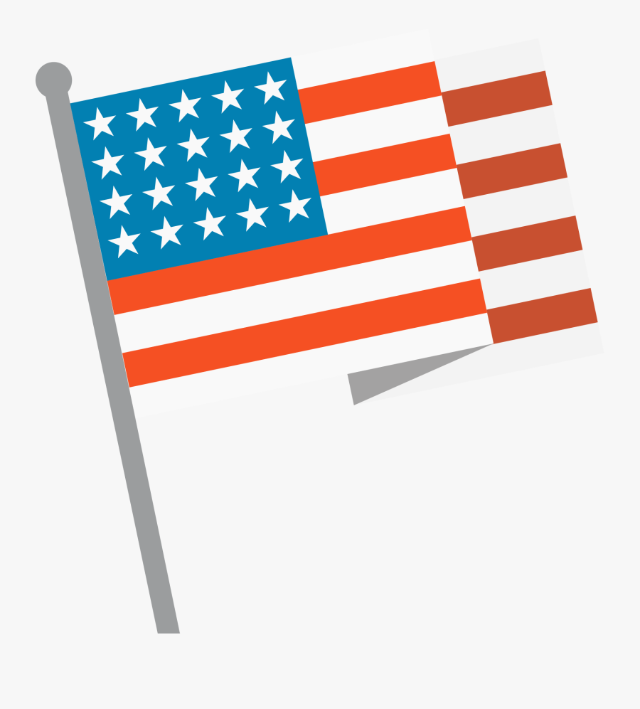 Of The United States Vector Hand Painted - American Flag Ilustration Png, Transparent Clipart