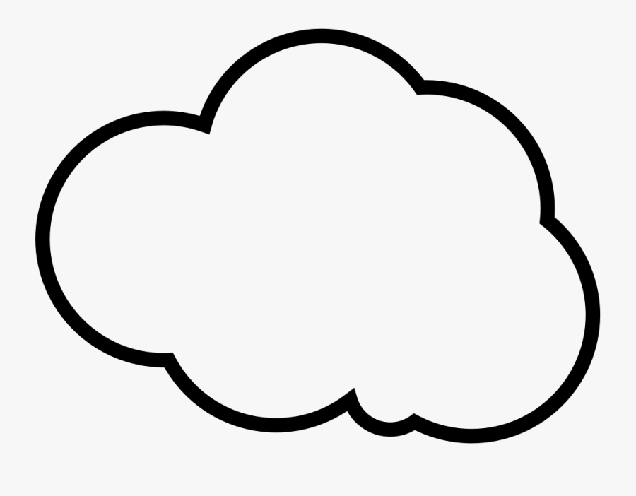 Single Cloud Svg Png Icon Free Download - Nube En Blanco Y Negro, Transparent Clipart