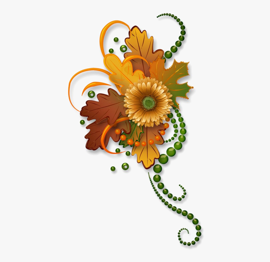 Fall Flowers Clip Art, Transparent Clipart