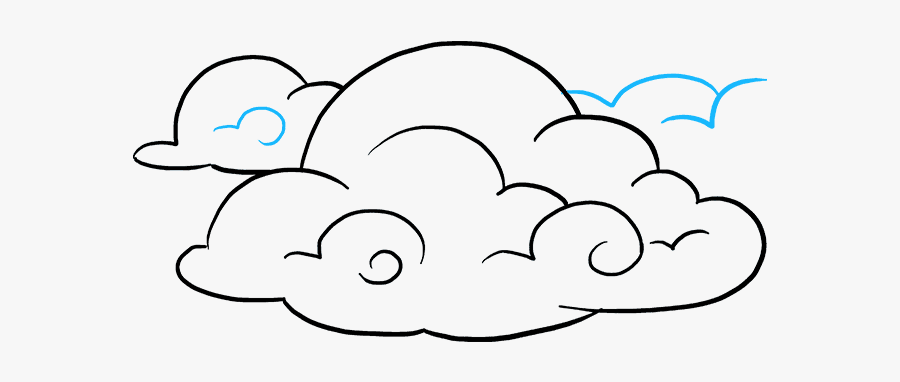 How To Draw Clouds - Cartoon Cloud Drawings, Transparent Clipart