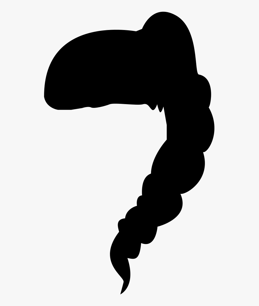Long Female Hair Shape At One Side Comments - Hair Side Icon Png, Transparent Clipart