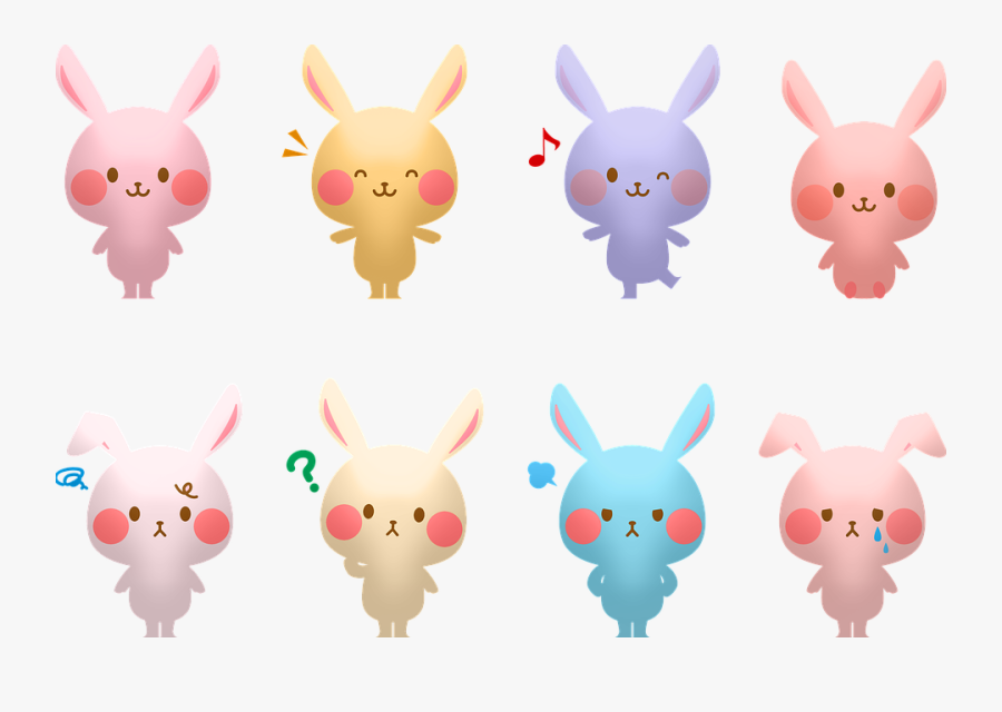 Rabbit, Easter, Pastel, Bunny, Hare, Cute, Animal, - フリー 素材 くま イラスト, Transparent Clipart