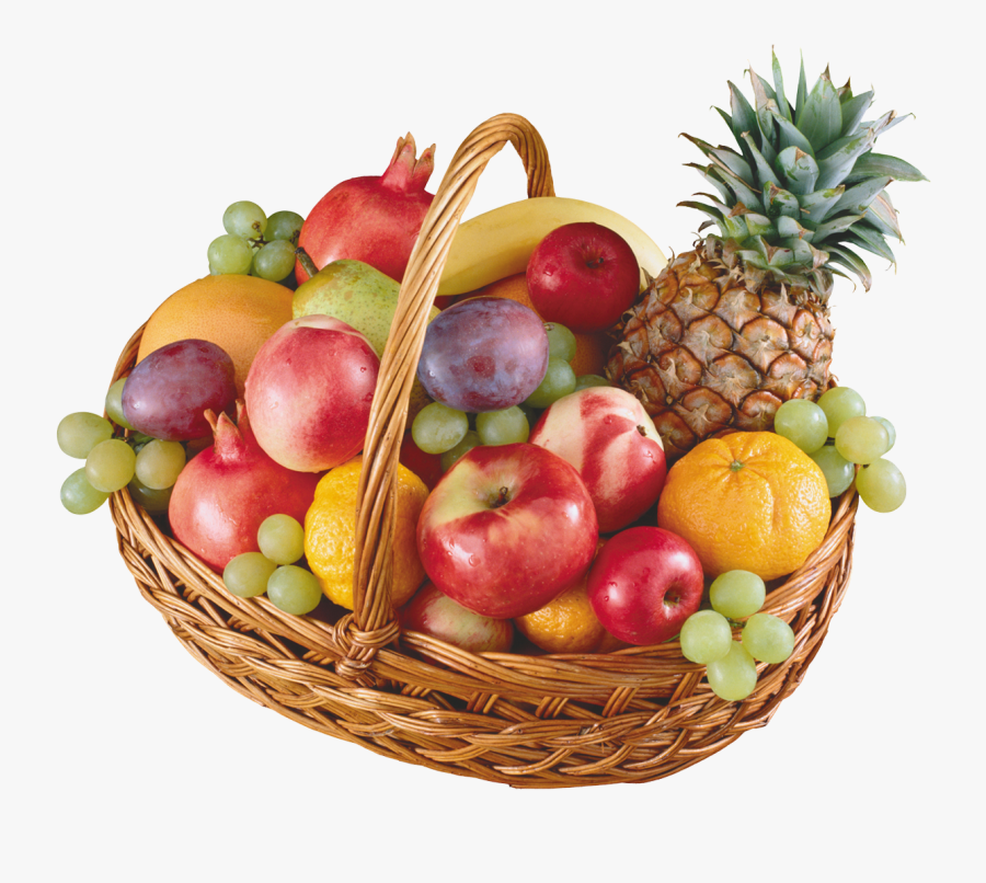 Basket With Fruits Png Clipart - Basket Full Of Fruits, Transparent Clipart