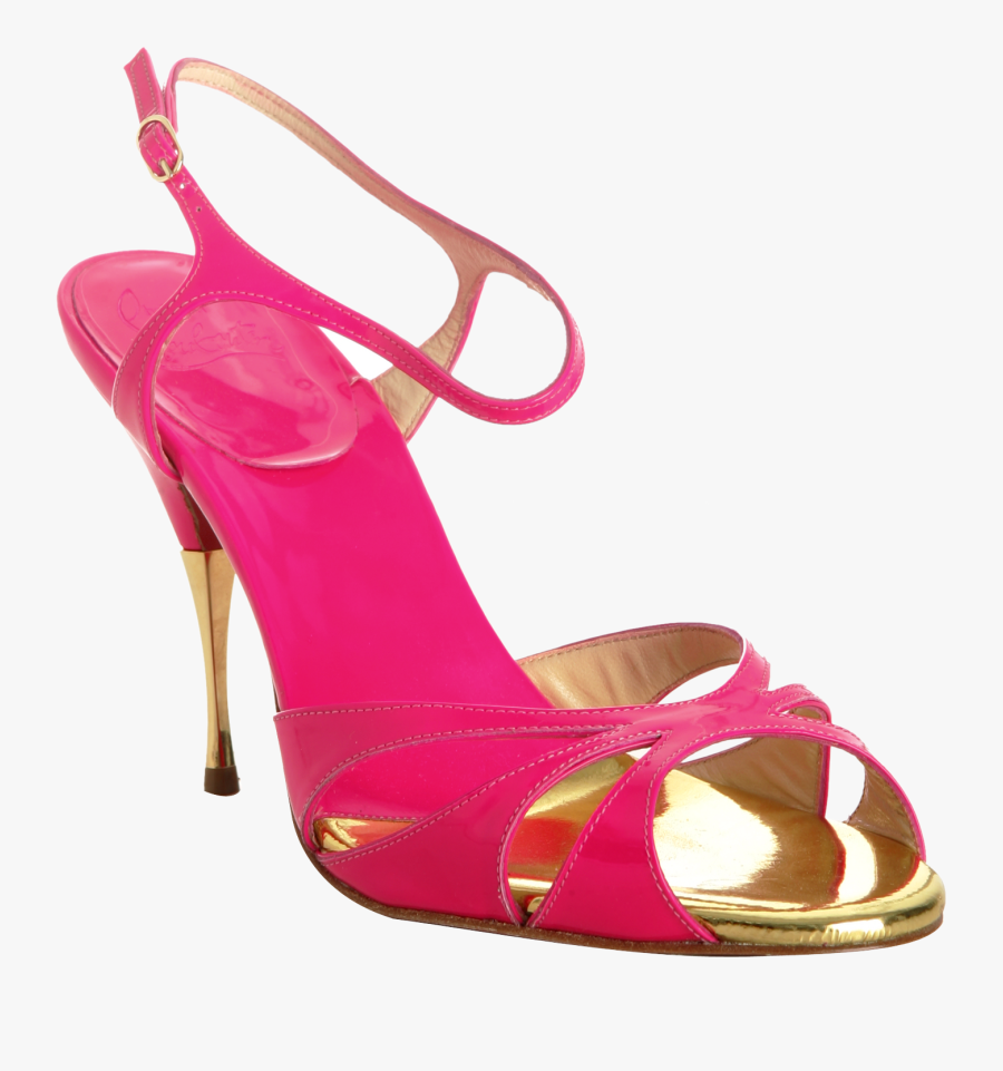 Christian Louboutin Hot Pink Patent Leather "noeudette - Hot Pink Sandals, Transparent Clipart