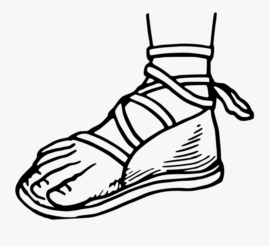 Collection Of Free Sneakers Drawing Sandal Download - Sandals Drawing, Transparent Clipart