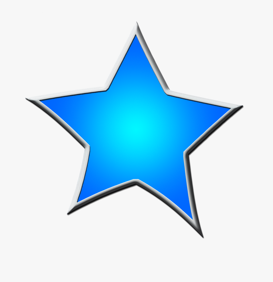 Framed Blue Star Clipart - Orange And Blue Stars Png, Transparent Clipart