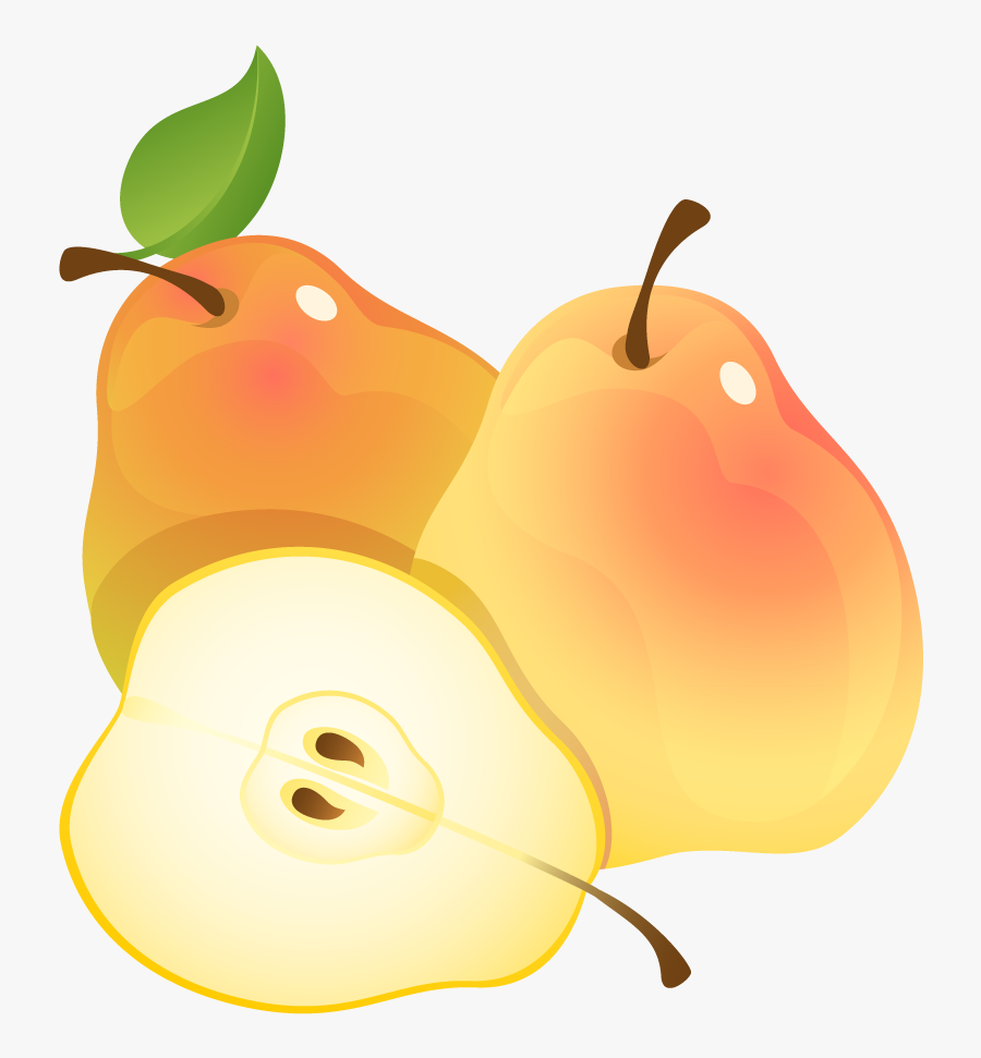 Large Painted Pears Png Clipart - Pears Clip Art, Transparent Clipart