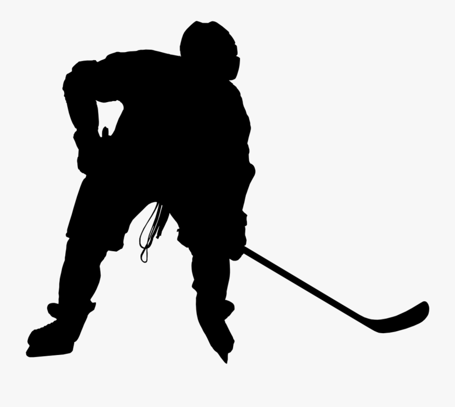 Ice Hockey Sticker Hockey Puck Team - Hockey Player Silhouette No Background, Transparent Clipart