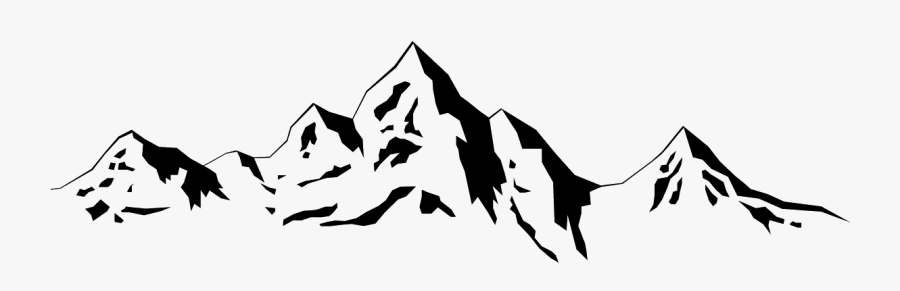 Transparent Mountain Outline Png - Silhouette Mountain Range Clipart, Transparent Clipart