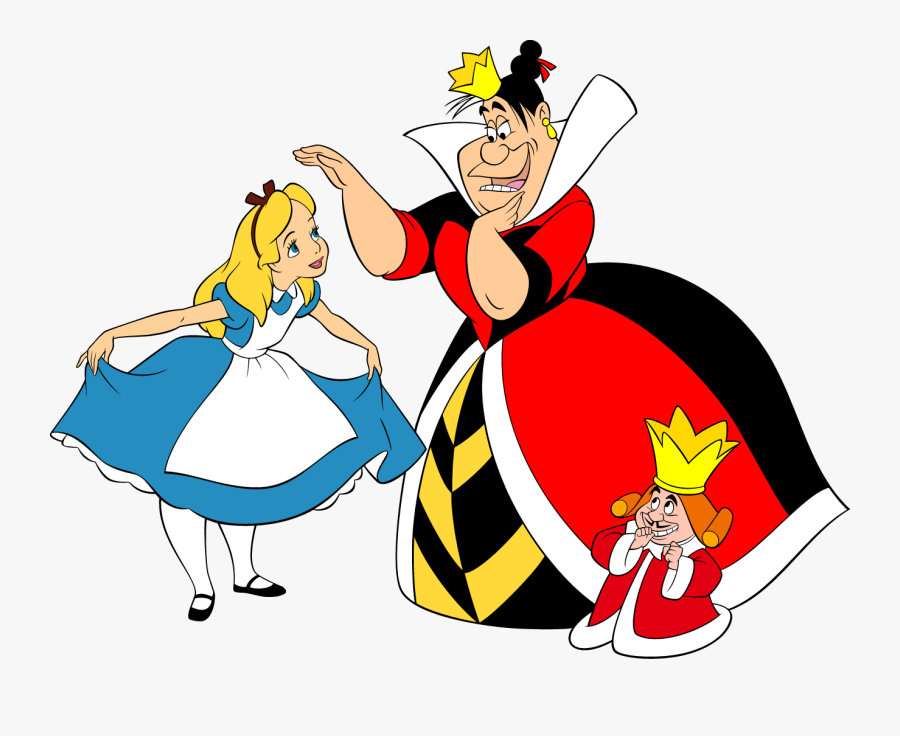 Transparent Waking Up Clipart - Queen Of Hearts And Alice, Transparent Clipart