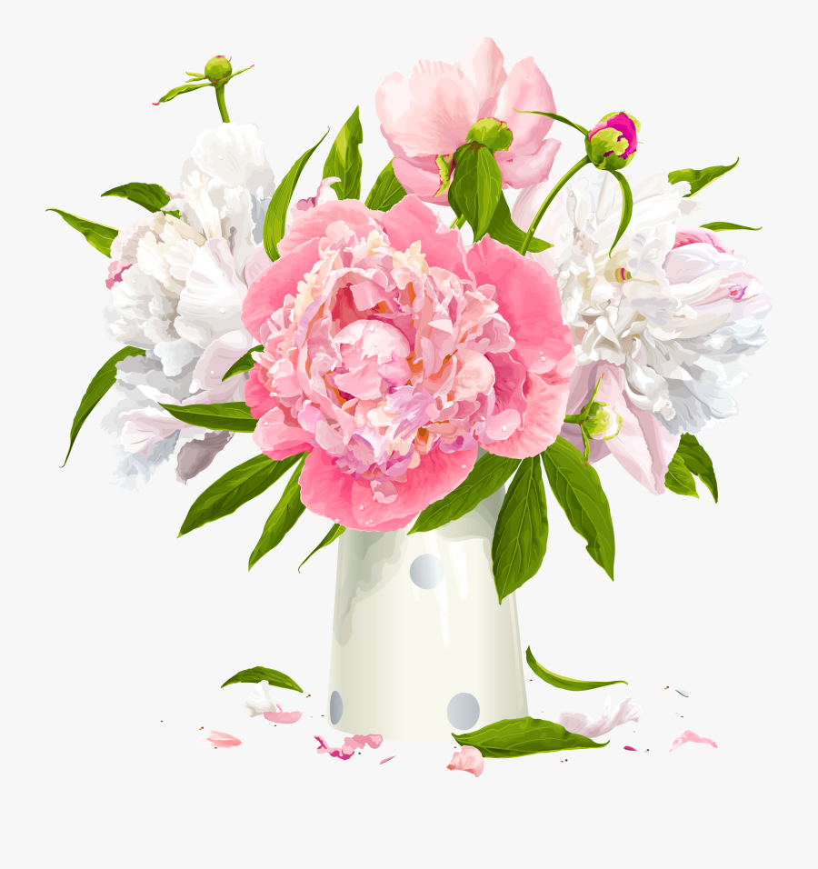 Boho Clipart Flower - Peonies Clip Art Free, Transparent Clipart