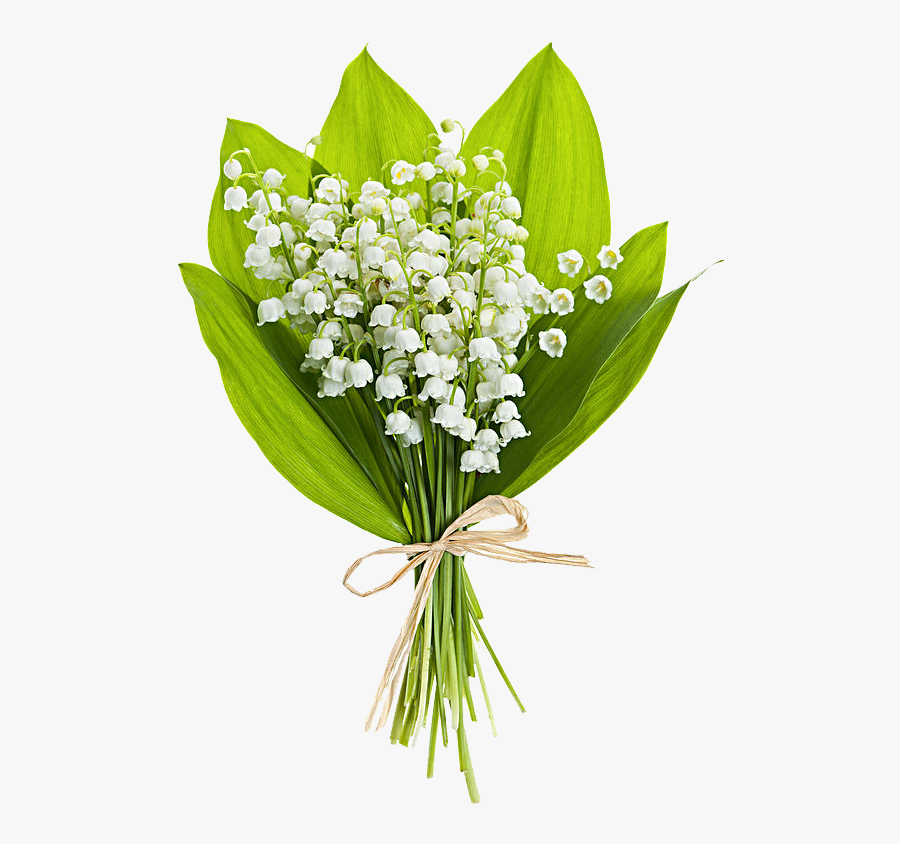 Black And White Flower Bouquet Clipart - Happy Birthday Flowers Lily Of The Valley, Transparent Clipart
