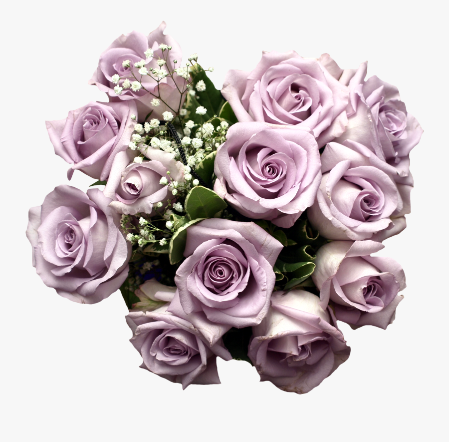 Purple Rose Flower Bouquet Light Download Hq Png Clipart - Light Purple Roses Bouquet, Transparent Clipart