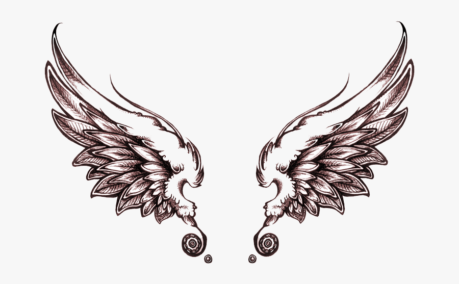 Wings Tattoos Clipart Transparent Background - Angel Wings Tattoo Designs, Transparent Clipart