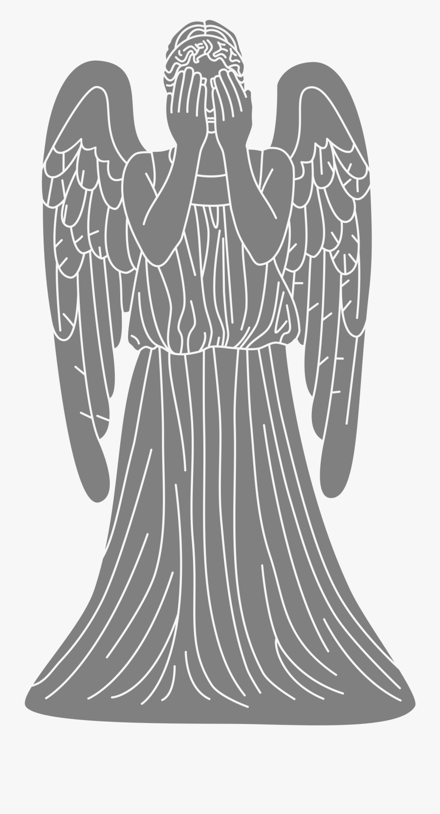 Clipart - Cartoon Doctor Who Weeping Angel, Transparent Clipart