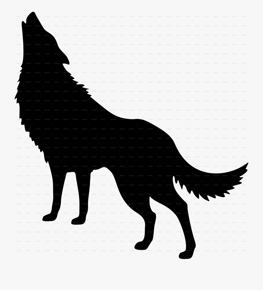 Wolf Howling - Wolf Howling At The Moon Png, Transparent Clipart