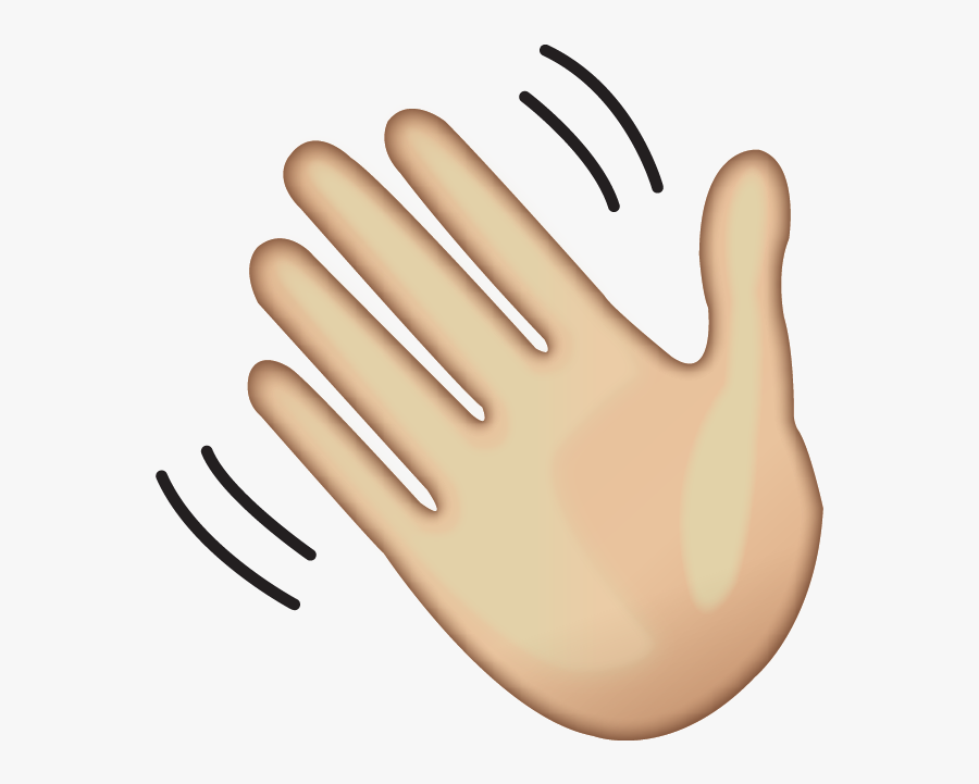 Clip Art Hand Waving Goodbye - Hand Emoji Transparent Background, Transparent Clipart
