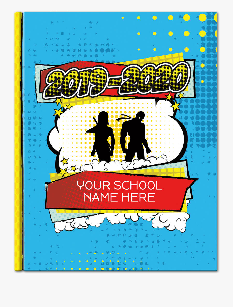 Pictavo Comic Book Yearbook Cover - Yearbook Comic Book Themes, Transparent Clipart