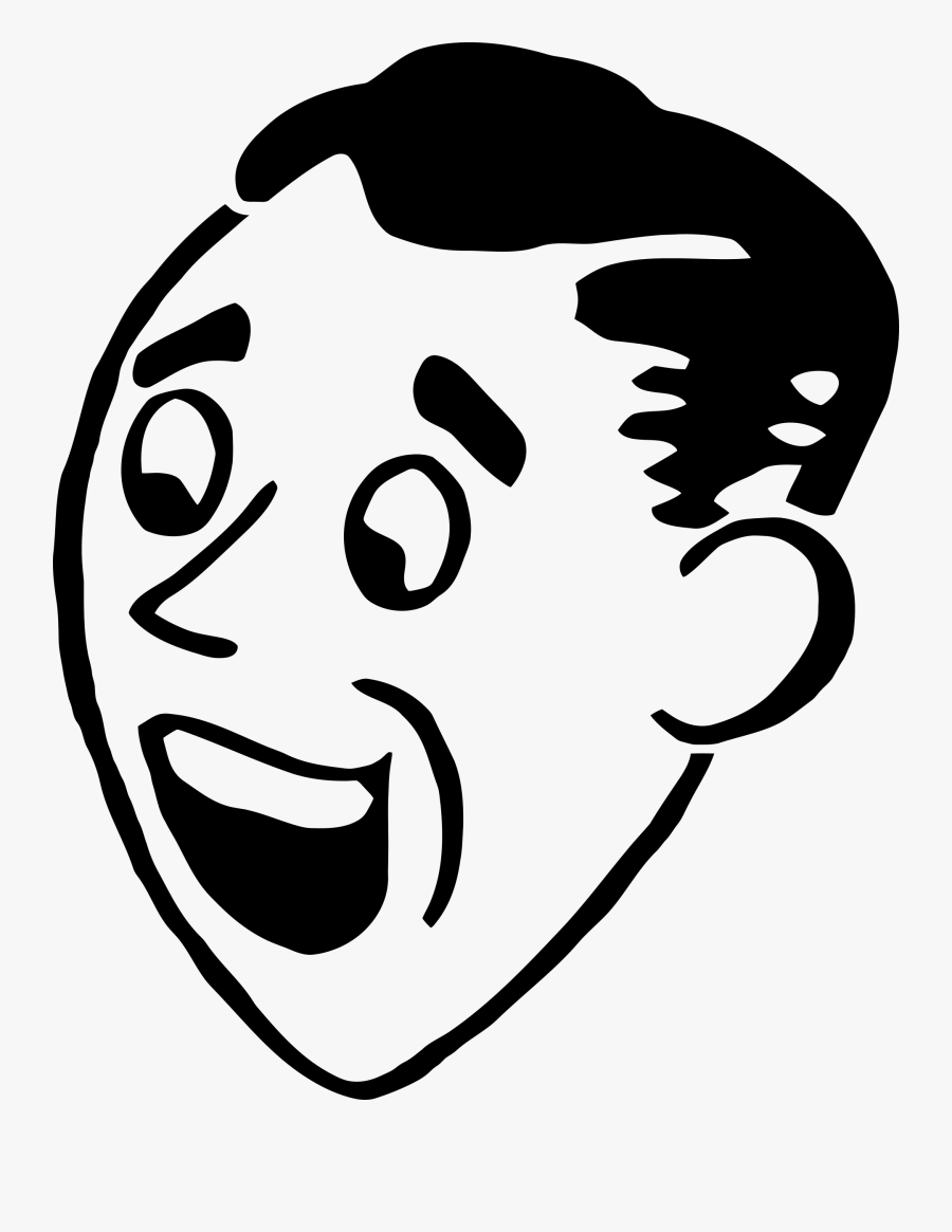 Surprised Clipart S Surprise - Surprised Man Black And White, Transparent Clipart