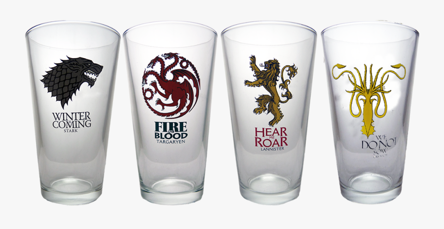 Clip Art Pack Glass Set Licensedtosell - Game Of Thrones 4 Pack Pint Glass Set, Transparent Clipart