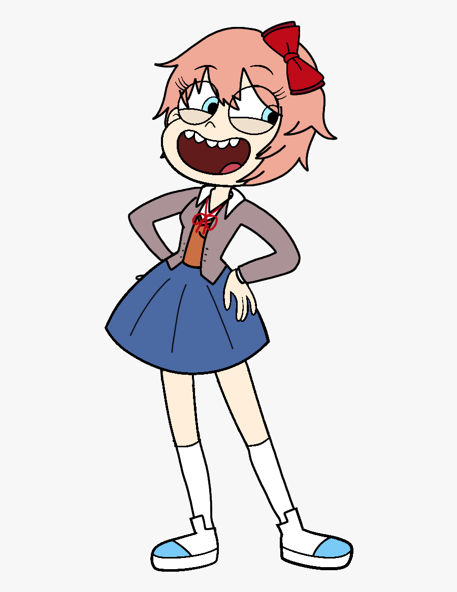 Transparent Stock Sayori In Style Of Star Vs The Clipart - Star Vs Forces Of Evil Style, Transparent Clipart