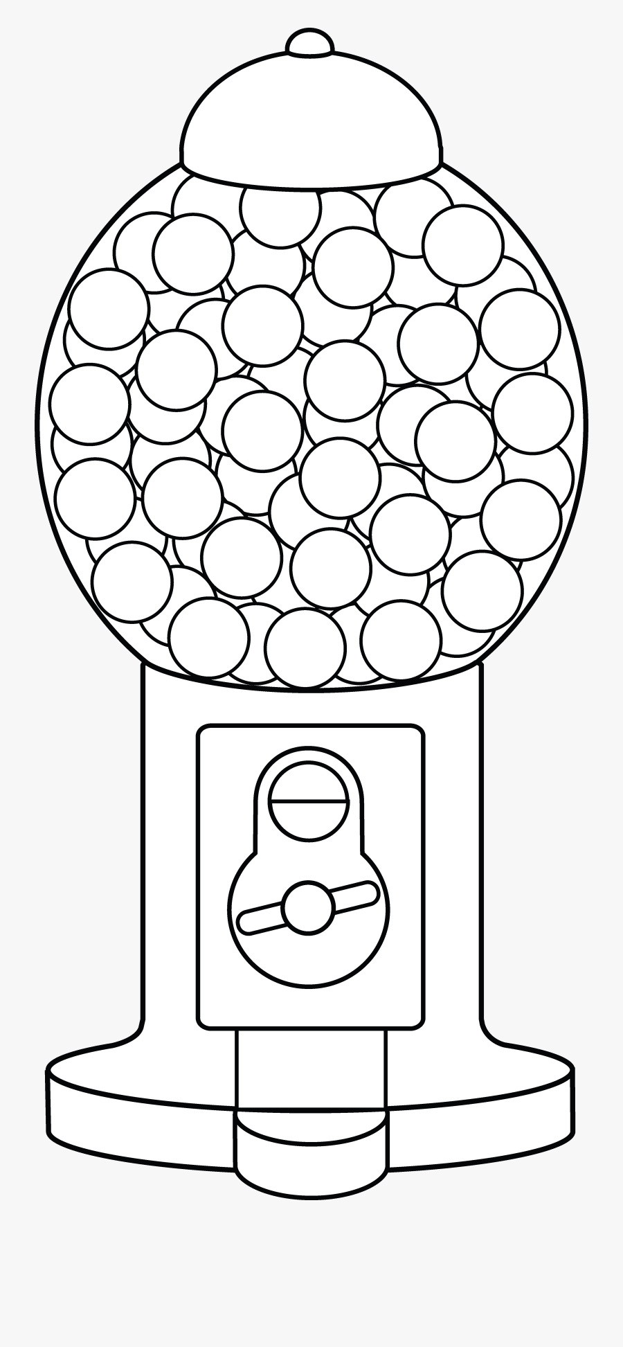 Transparent Gumball Machine Png Gumball Machine Colouring Pages Free Transparent Clipart Clipartkey