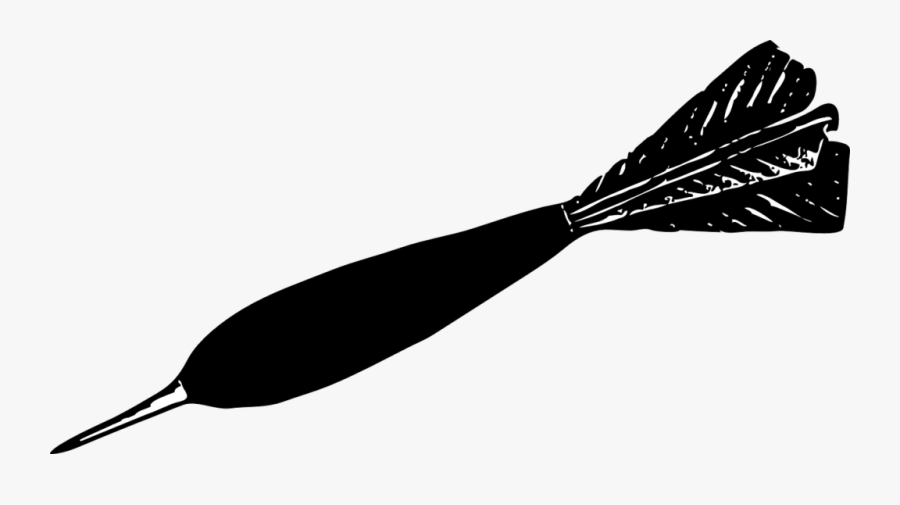 Dart - Dart Black And White, Transparent Clipart