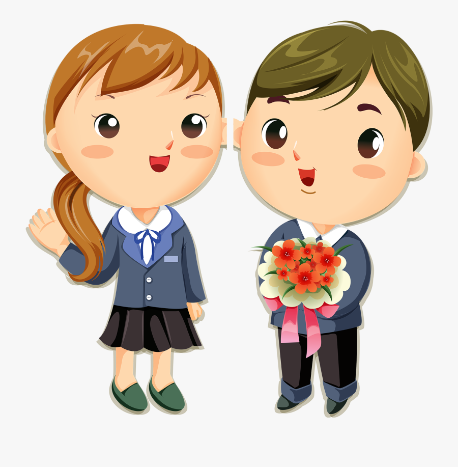 Boy Girl Psychology Parenting Gender - Kid In School Uniform Animated, Transparent Clipart