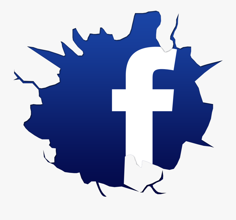 Logo Facebook Vector Clipart Free To Use Clip Art Resource - Facebook Logo Cracked, Transparent Clipart