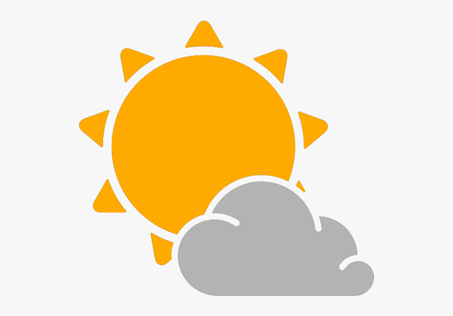 Simple Weather Icons Partly Cloudy Svg Vector Clipart - Sunny Weather Icon Png, Transparent Clipart