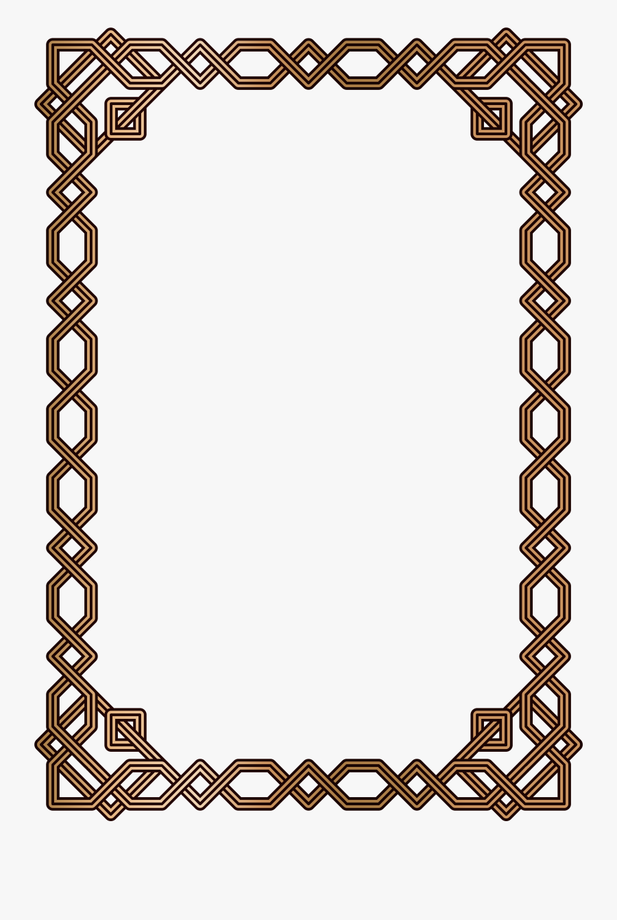 Rectangle Decorative Borders Vector Clipart , Png Download - Decorative Frames, Transparent Clipart
