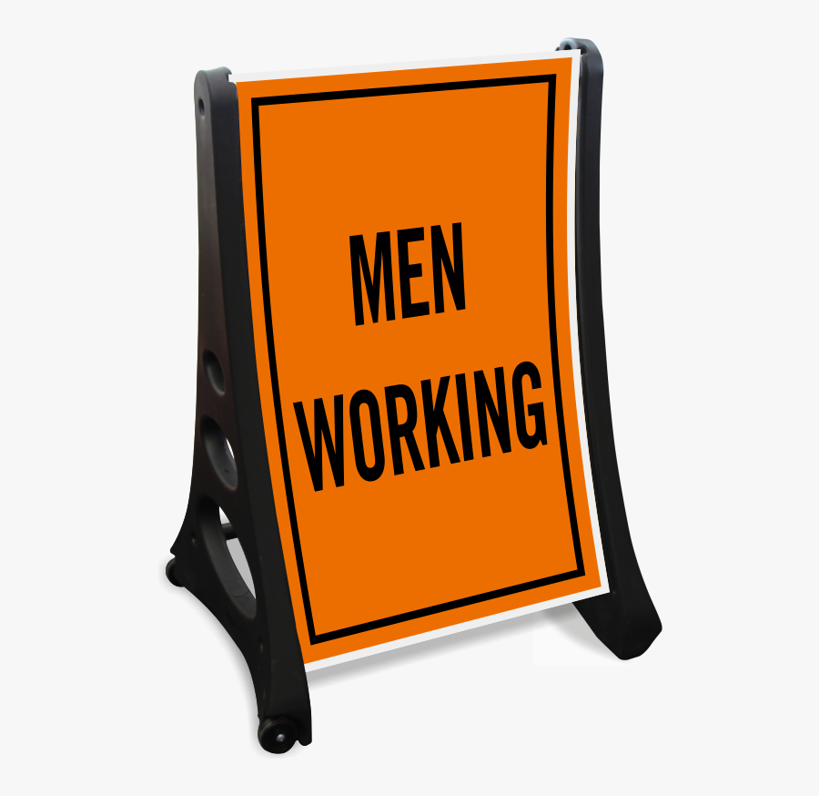 Men Working Portable Sidewalk Sign Clipart , Png Download, Transparent Clipart