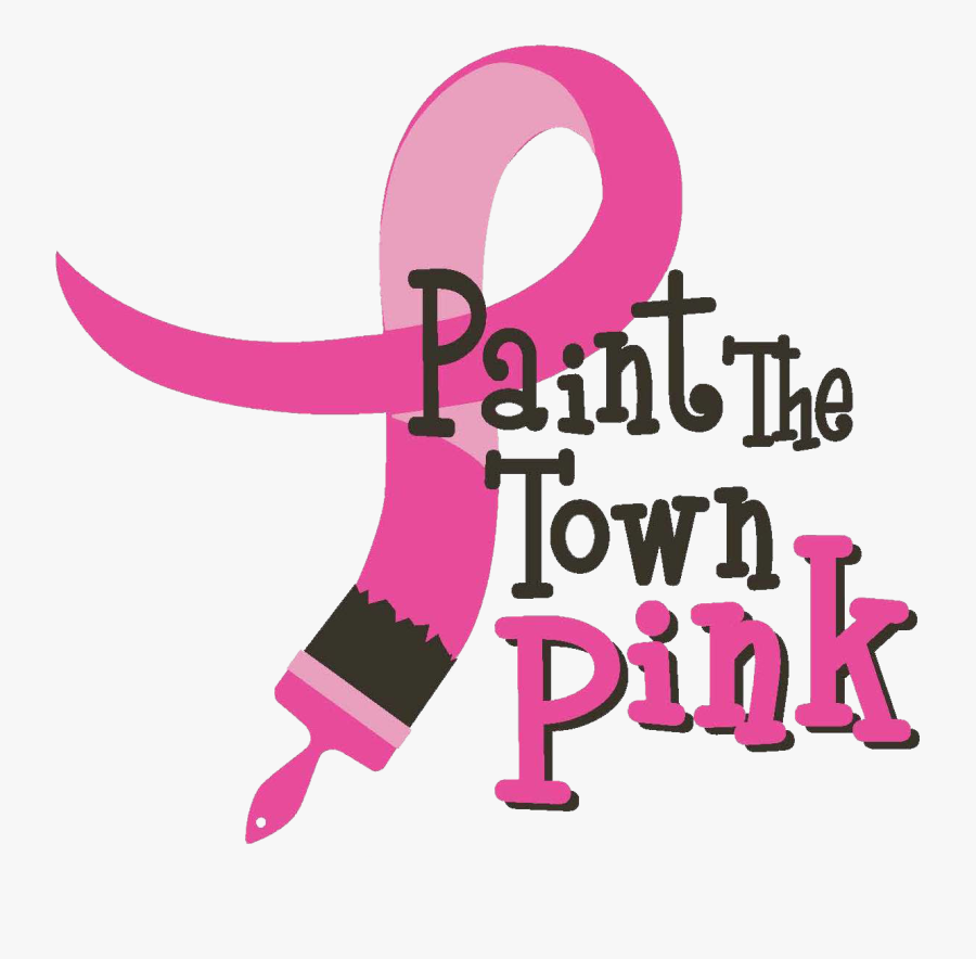 Paint The Town Pink Breast Cancer, Transparent Clipart