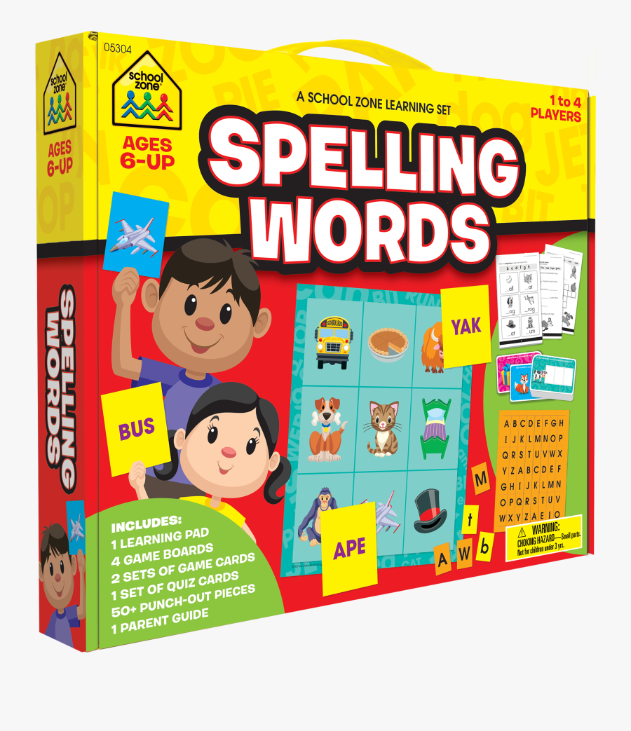 School Zone Learning Set - Spelling, Transparent Clipart